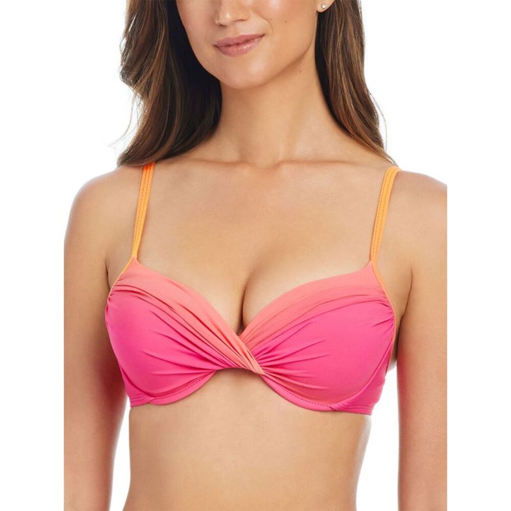 Bleu by Rod Beattie Womens Beat The Heat Underwire Bikini Top 6 Rosa - NWT $83
